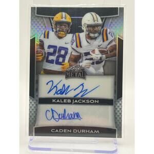 2025 Leaf Metal Kaleb Jackson Caden Durham Silver Dual Auto 24/25 SP LSU